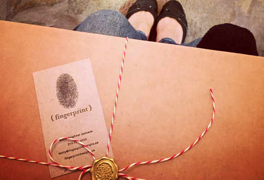 fingerprint design's photo of a delivery for a bride